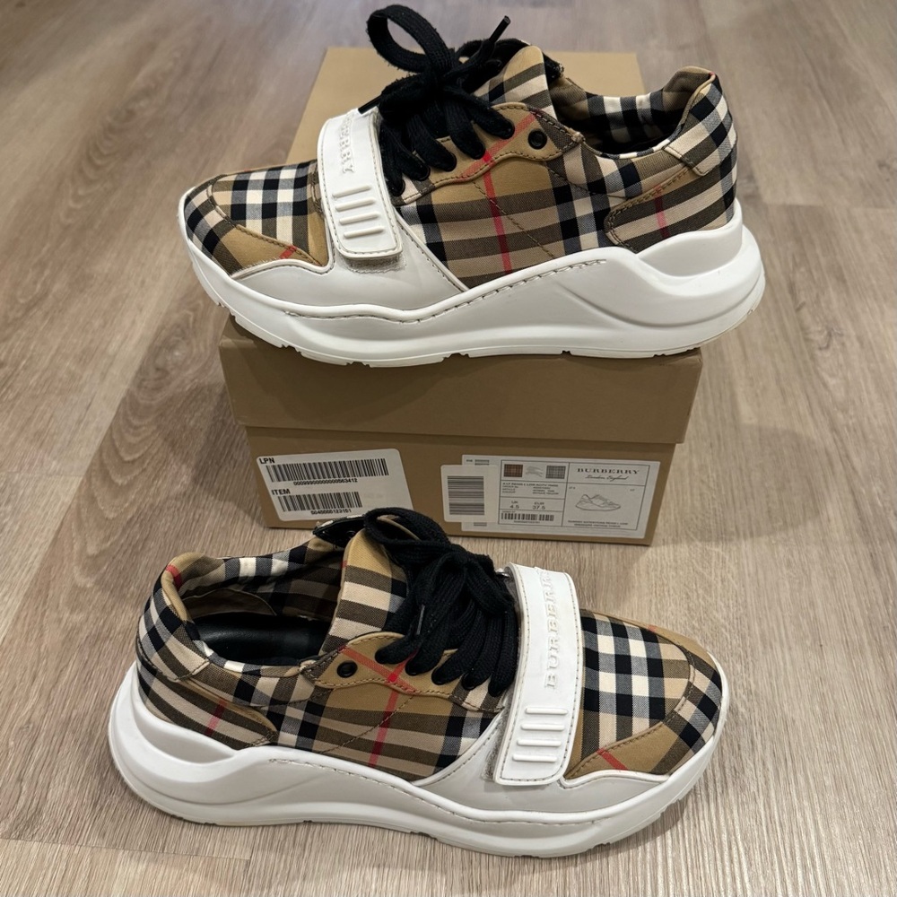 Burberry Regis Vintage Check Sneakers Size US 7 EUR 37.5